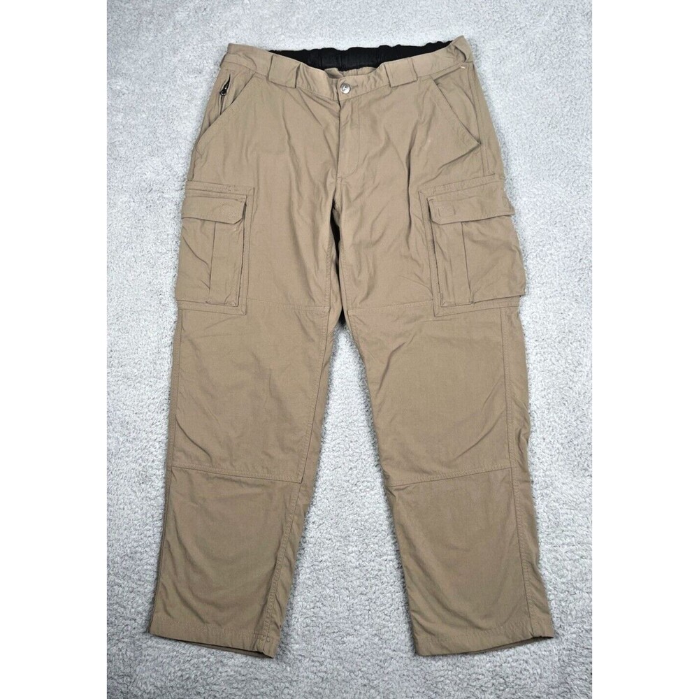 Duluth Trading Mens Beige Dry on the Fly Cargo Pants Sz XL Hiking Fishing